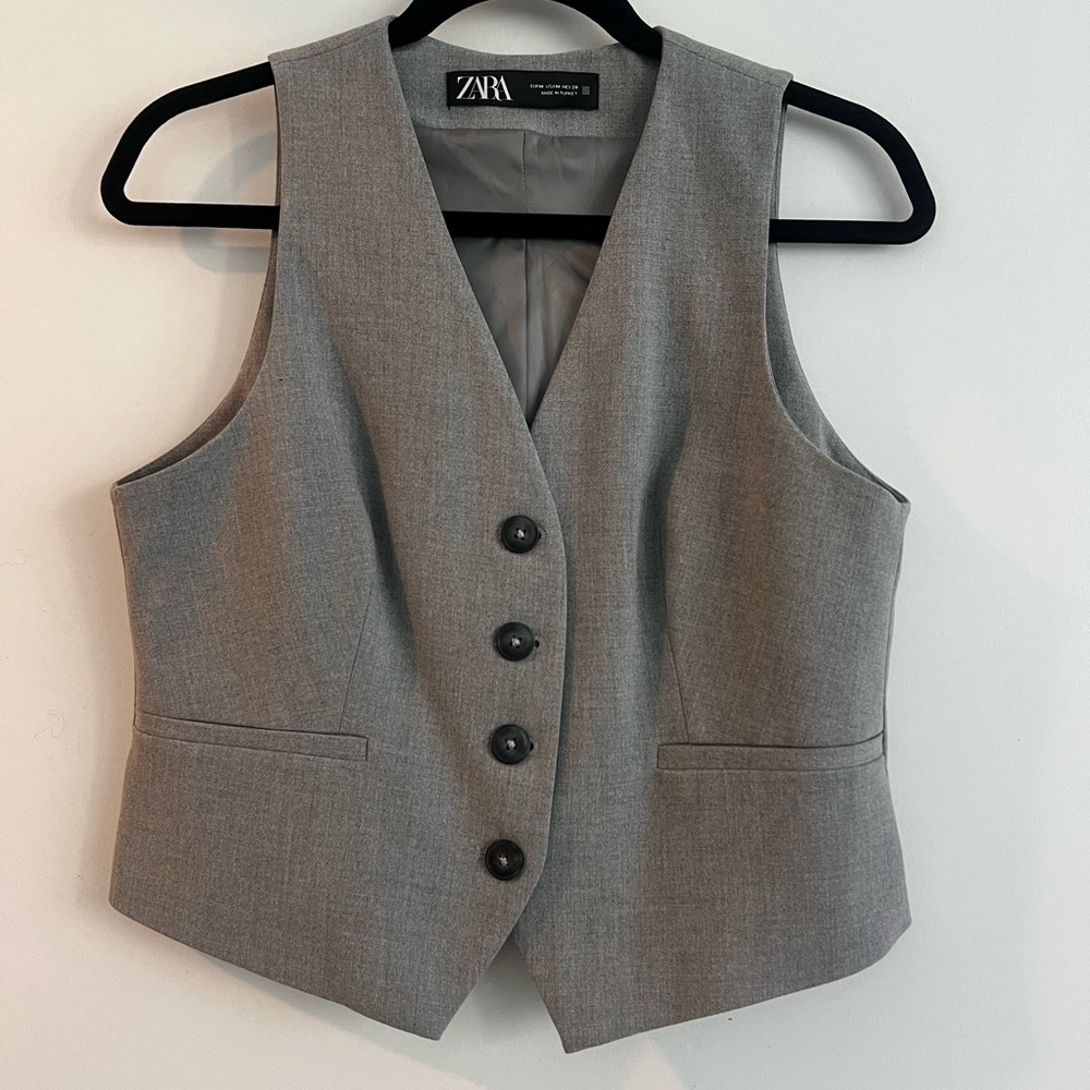 Zara Women's Gray Vest